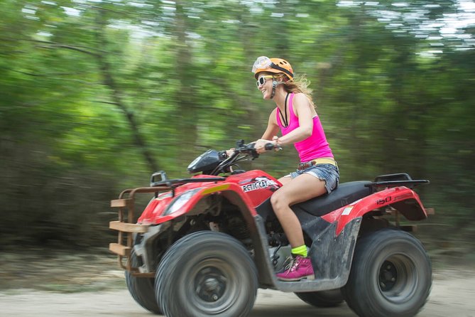 3 adrenaline activities Atvs Zipline and a swim experience in a cenote - What the guide and group size add