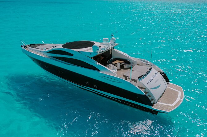 82 Feet Mega Yacht Rental up to 15pax in Cancun - Leaving Puerto Cancún on an 82-foot yacht