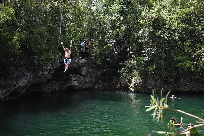 Amazing adventure in 3 cenotes with transportation - The zipline adds a useful jolt of excitement