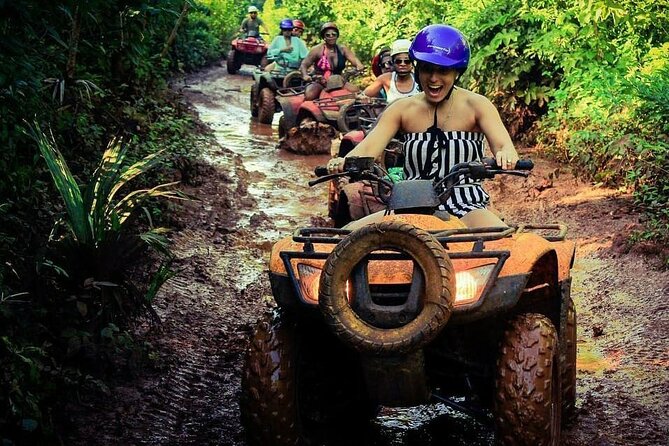 Amazing ATV with Zip Lines and Swim in Cenote with Round Transportation - The taco stop at the jungle base