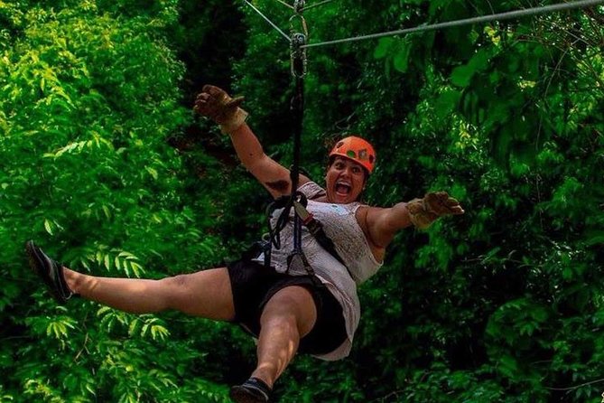 ATV Adventure Combo with Snorkeling, Ziplines, Cenote, and Lunch - ATVs on the jungle challenge road
