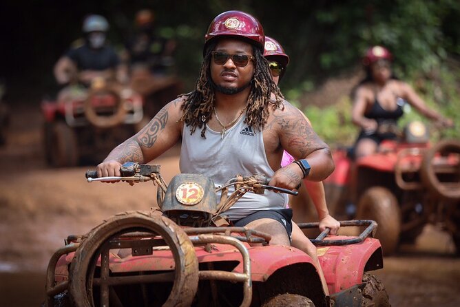 ATV adventure with cenote, ziplines, snack and transport from Cancun or Riviera - The ATV circuit: muddy fun, modest thrills