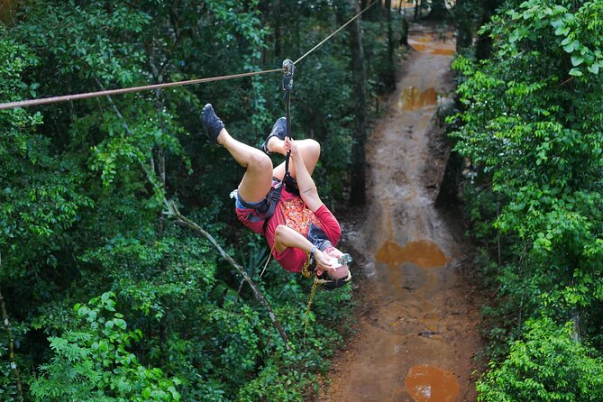 ATV and Zipline and Cenote Adventure with food included in Cancun - Cooling off in a clear cenote