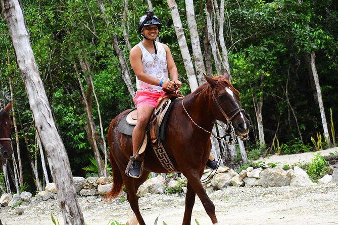 ATV (shared), Horse Back Riding, Ziplines, & Cenote from Cancún - Lunch, guides, and the real value of $90
