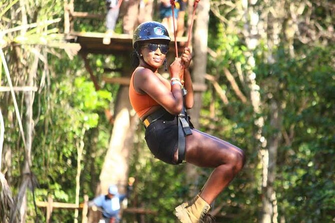 ATV Tour from Cancun with Zipline and Cenote Swim - Swimming in a cave cenote