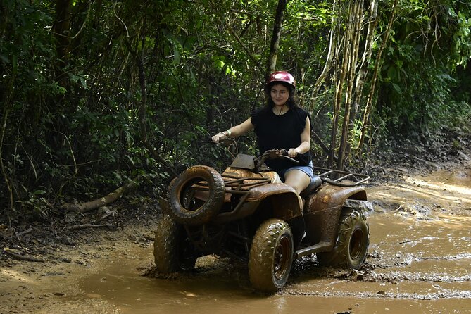Atvs, Ziplines and Cenote from Cancun or Riviera Maya snack and water included - Who will get the most from this $48.75 tour