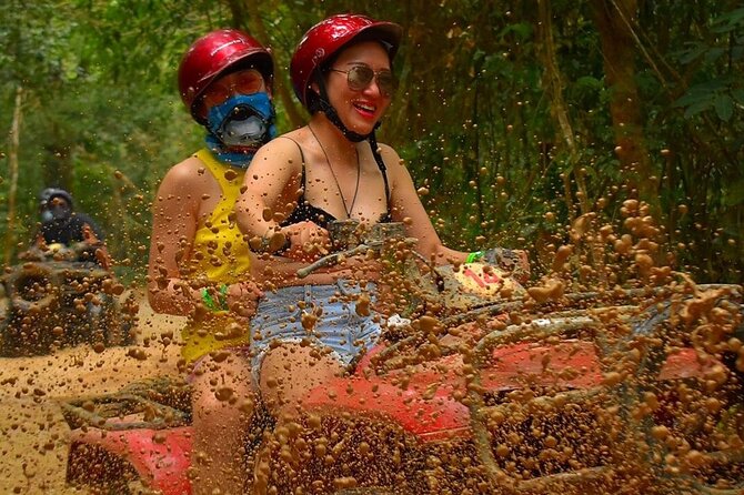 Best Adrenaline Rush in Cancun: ATV, Zip Lines, Cenote, Lunch! - The shared ATV circuit through dense jungle