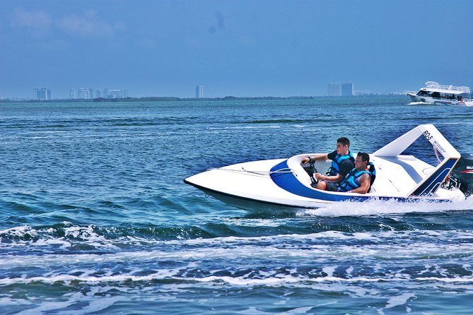 Cancun Adventure Speed Boat Jungle Tour with Transportation - SeaLife Marina: a quick start with useful facilities