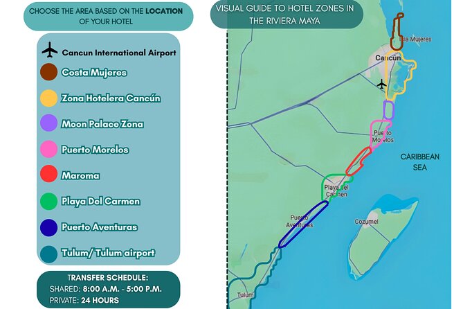 Cancun Airport Shared Transfer - Selecting the right Cancun hotel zone