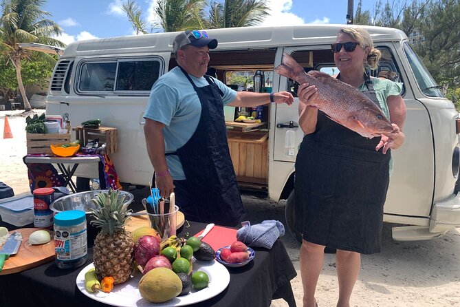 Cancun Beach Seafood Barbecue Class in a Kombi - Key points to know before booking