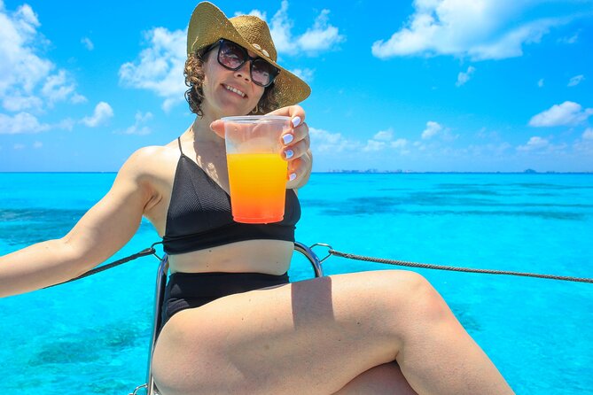 Cancun Catamaran: Sail to Isla Mujeres + Buffet & Drinks - Approaching Isla Mujeres and Playa Norte