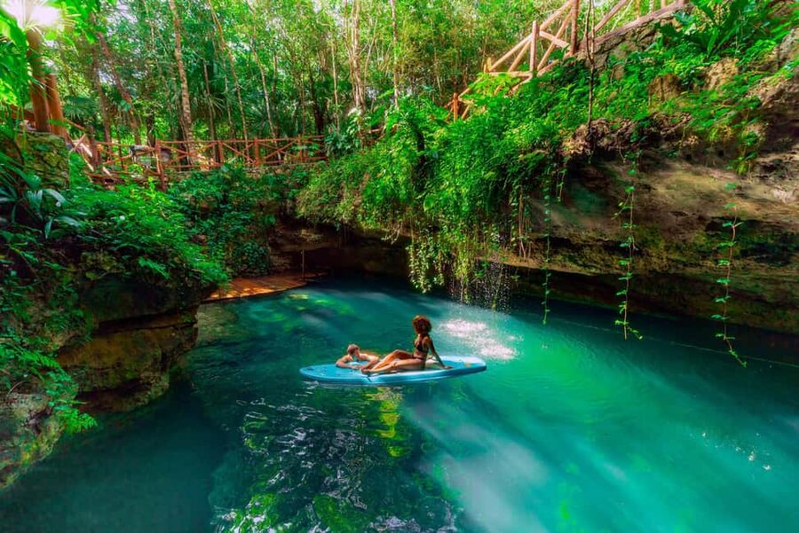 Cancún: Cenotes Adventure with Tequila Tasting & Mayan Snack - What the water stops are really like