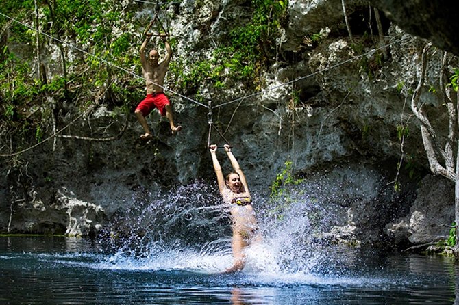 Cancun Combo Tour: Zipline and Off-Road Buggy Adventure - Lukama Cenote: the calmest half-hour