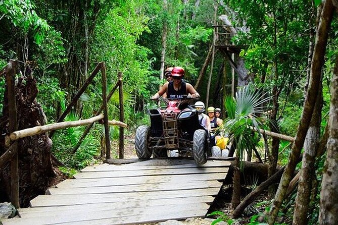 Cancun Horseback Riding, ATV, Ziplines, Cenote, Lunch and Drinks - Ziplines, suspension bridge, and spider web