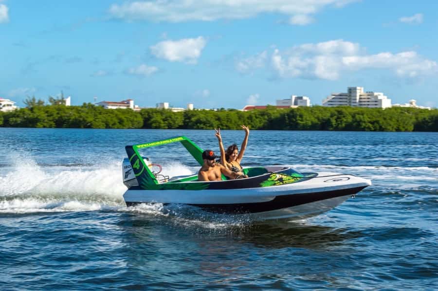Cancun: Jungle Speedboat and Snorkeling Tour Adventure - Taking the wheel through Nichupté Lagoon