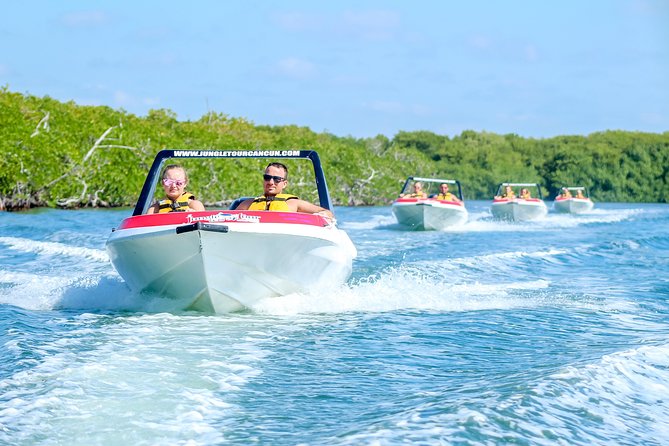 Cancun speedboat and snorkel tour: shared speedboat - Snorkeling around Punta Nizuc’s underwater statues