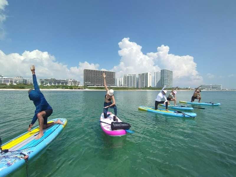 Cancún: Sup Yoga and Meditation over the Caribbean Sea - Water, snacks, and private beach time