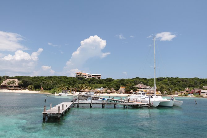 Catamaran to Isla Mujeres - Isla Mujeres and the beach-club stop