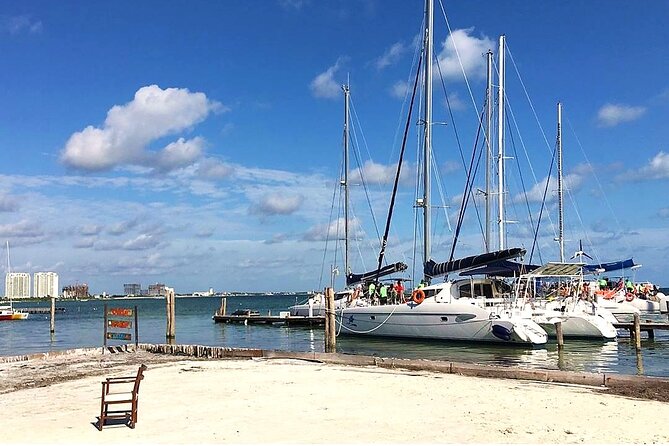 Catamaran to Isla Mujeres, Open bar, buffet, Beach Club Included - Isla Mujeres from the west side