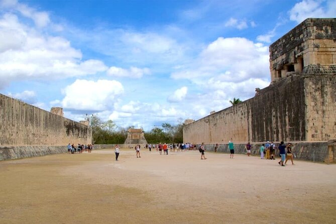 Chichen Itza tour from Cancun small group in van - The ball court, observatory, and other structures