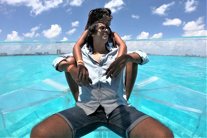 Clear Boat Tour at Cancun Nichupte Lagoon - Looking for turtles, coral, and tropical fish