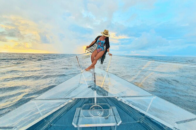 Clearboat in Cancun + Refreshments !! - Moving from the lagoon into the Caribbean Sea