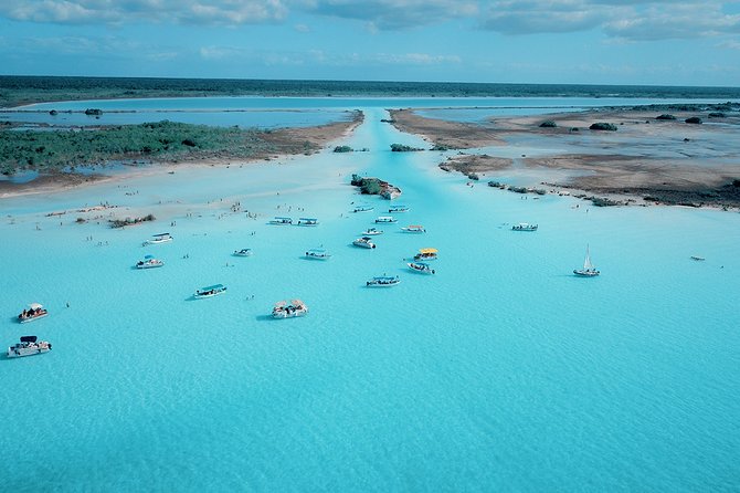 Colorful BACALAR. Incredible Pontoon Tour in one day from Cancun or Riviera Maya - Breakfast first, then Cenote Azul