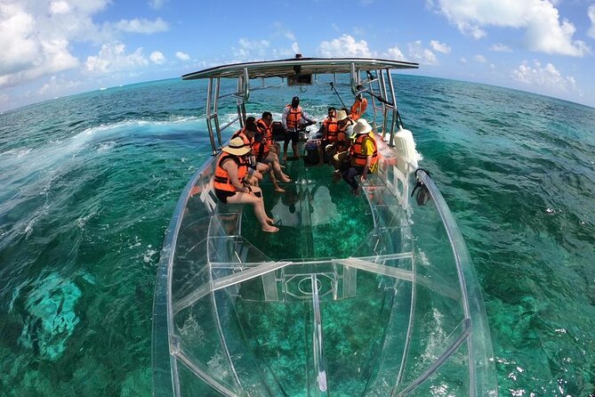 Crystal Boat Tour to Isla Mujeres and Reefs - El Farito and the return through La Carbonera