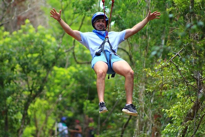 Day Tour with ATV, Zipline and Cenote Adventure from Cancun - Ziplines, platforms, and hanging bridges