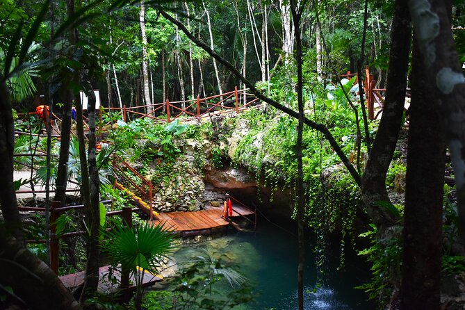 Discover 3 amazing cenotes. Includes transport & snack - Three swims, a Mayan snack, and a short cultural stop