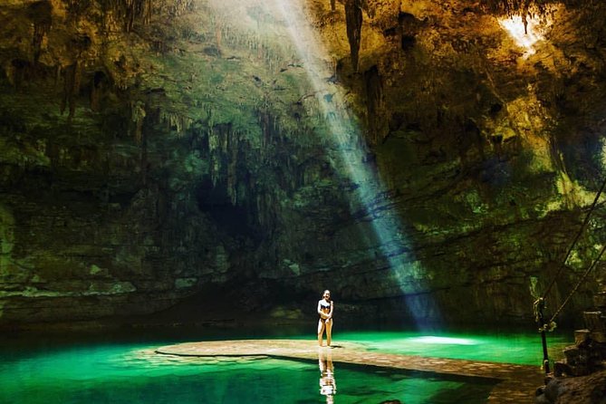 Discover ancient Mayan life at Chichen Itza Ruins and 2 cenotes - Sunlight inside Hubiku Cenote