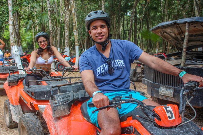 Drive an Atv shared, swim in a Cenote and ziplines in the Cancun - Three jungle activities in one package