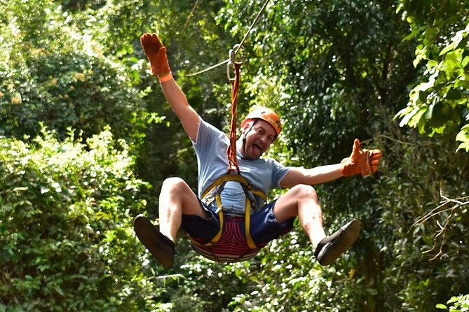 Extreme Horses Adventure with ATV, Ziplines & Cenote - Three ziplines and hanging bridges