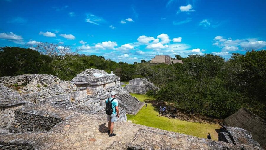 From Cancun: Ek Balam and Cenote Tour with Lunch & Transfer - Climbing the Acropolis at Ek Balam