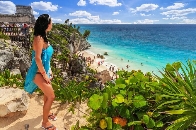 Full Day Guided Tour of Tulum and Coba, 4 places in 1 Day - Tulum’s sea-facing ruins in a 45-minute visit