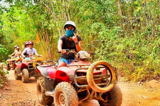 Half-Day Horseback Riding and Extreme Adventure Cancun Tour - Cooling off at Cenote Verde Lucero