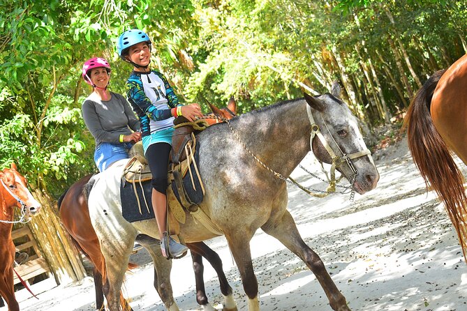 Horseback riding and ATV in the jungle, Ziplines, Cenote & Lunch - ATV trails with mud, climbs, and descents