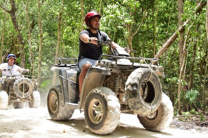 Horseback riding Tour with ATV circuit, ziplines and Cenote - Cooling off in a sacred cenote