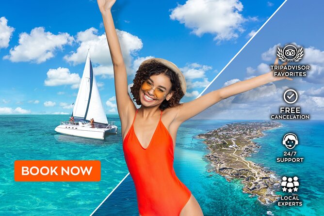 Isla Mujeres Premium Tour Transportation & Dock fee Included - From Cancun to the water near Punta Sam