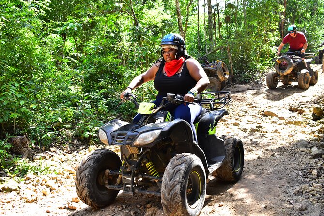 Jungle Adventure! ATV's (shared), Ziplining and Cenote Cancun & Playa Del Carmen - Lunch, lockers, insurance, and photo costs