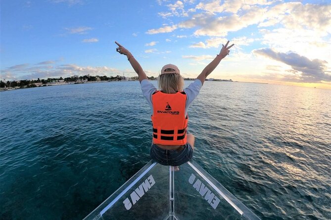 Live Cancun from our Transparent Boat - From Nichupte Lagoon to the Caribbean Sea