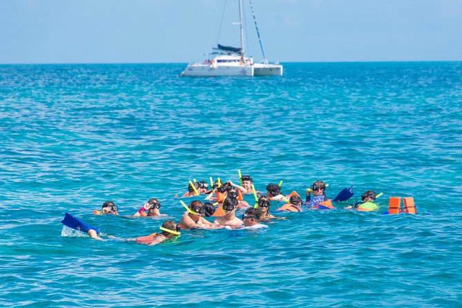 Luxury Catamaran tour to Isla Mujeres with transportation from Playa del Carmen - Sailing a 45-foot catamaran across the Caribbean