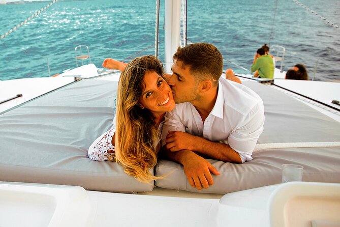 Luxury Sunset Sailing Cruise in Cancun with Light Dinner and Open Bar - Boarding the catamaran and finding your spot