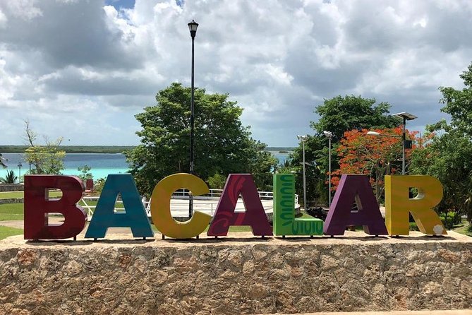 Magical BACALAR TOUR with Pontoon Boat ride. (Transportation + Breakfast + Food) - Balneario Marmol and a natural pool near Bacalar