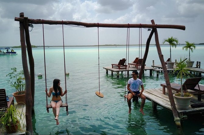 Magical BACALAR TOUR with Pontoon Boat ride. (Transportation + Breakfast + Food) - Bacalar Town, San Felipe Fort, and the famous letters