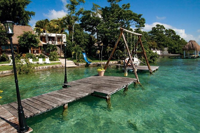 Magical BACALAR TOUR with Pontoon Boat ride. (Transportation + Breakfast + Food) - Cenote Azul, breakfast, and your first swim