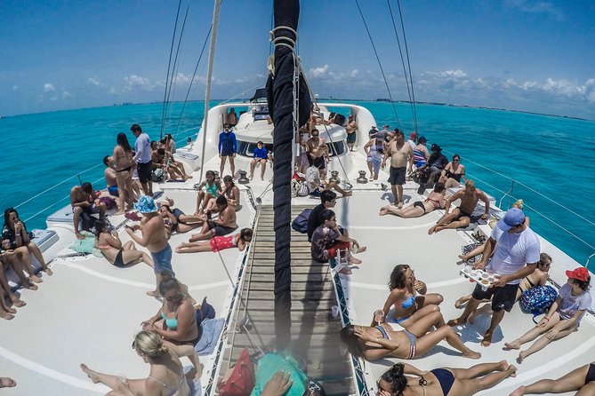 Mujeres Island Tour by Catamaran from Cancun City - Sailing out from Playa Langosta