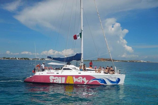 Party On Sailing Cruise to Isla Mujeres from Cancun - A private beach club for lunch and downtime