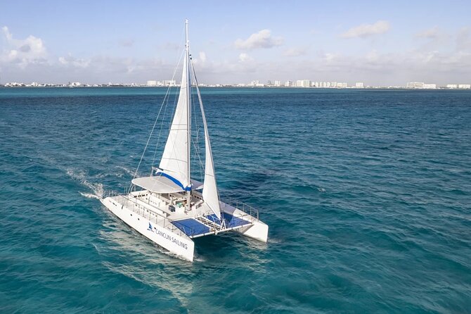 Private Catamaran from Cancun to Isla Mujeres | For up to 100 pp - Playa Norte and the Isla Mujeres pause