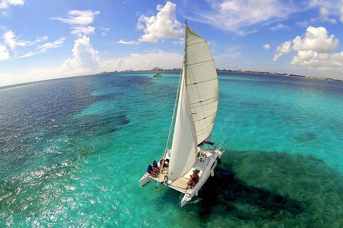 Private Catamaran from Cancun to Isla Mujeres for up to 13 People - Sailing toward Isla Mujeres